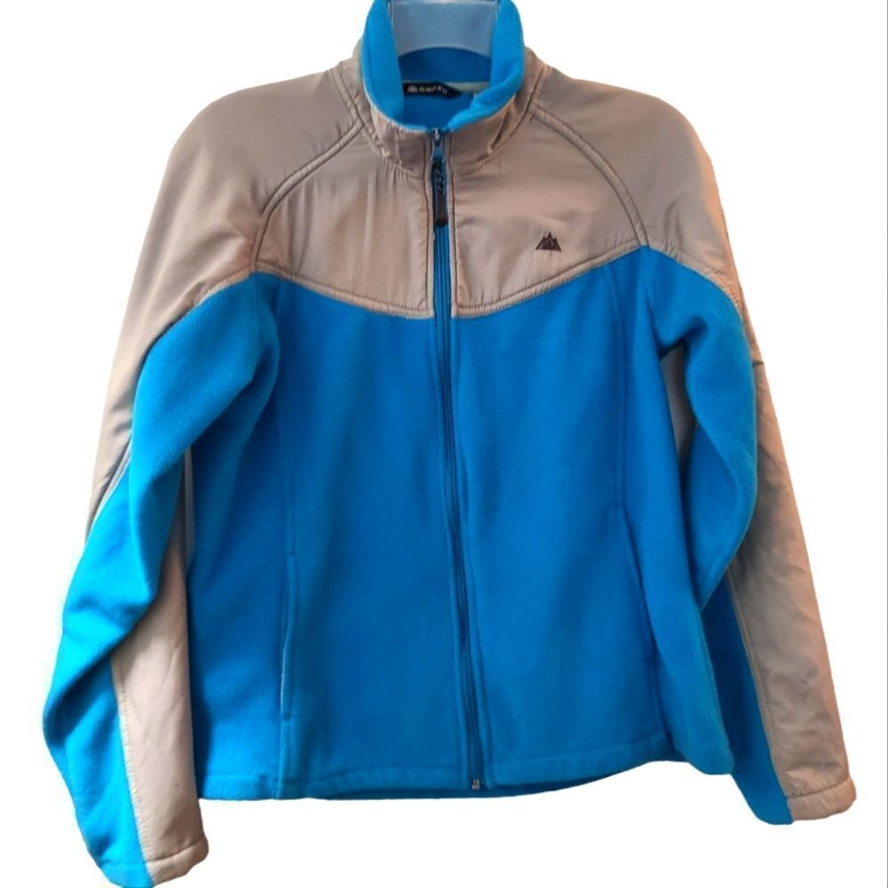 Snozu Teal Blue Fleece Zip Front Jacket